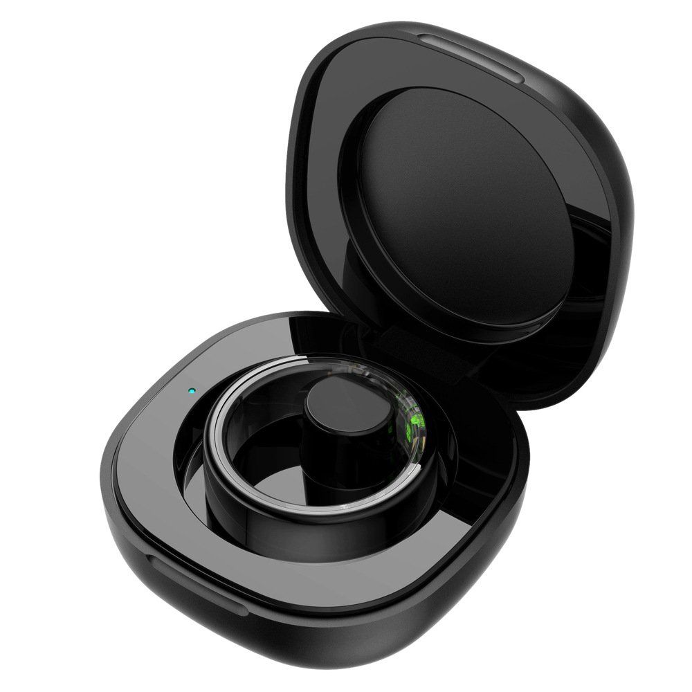 New Heart Rate Sleep Pedometer Smart Ring With Charging Case