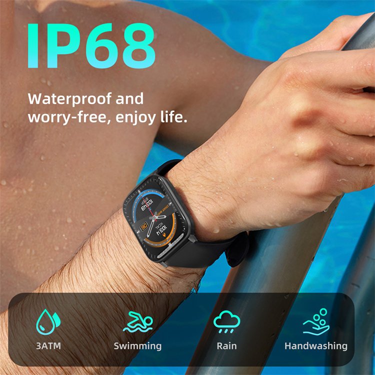Cheap Luxury Fitness Sports Waterproof Flashlight Smartwatch Android Fashion relojes Inteligente Smart Watch 2024 For Men Women