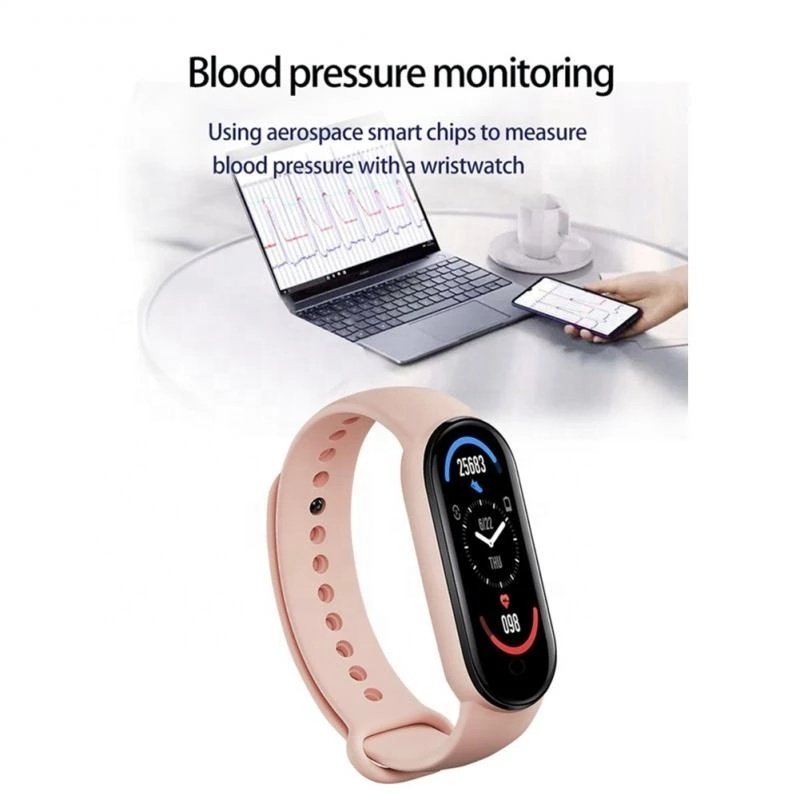 WFUN M6 Smart Bracelet Heart Rate Health Monitor Fitness M6 Smart Watch Band For Men Fitness M6 Bracelet Tracker