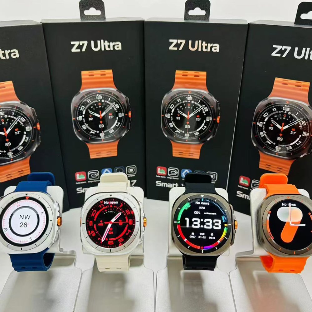 Galaxy Watch Z7 Smart Watch AMOLED Screen HD Display Outdoor Sport Durable Battery Life IP68 Waterproof Smart Watch for Men