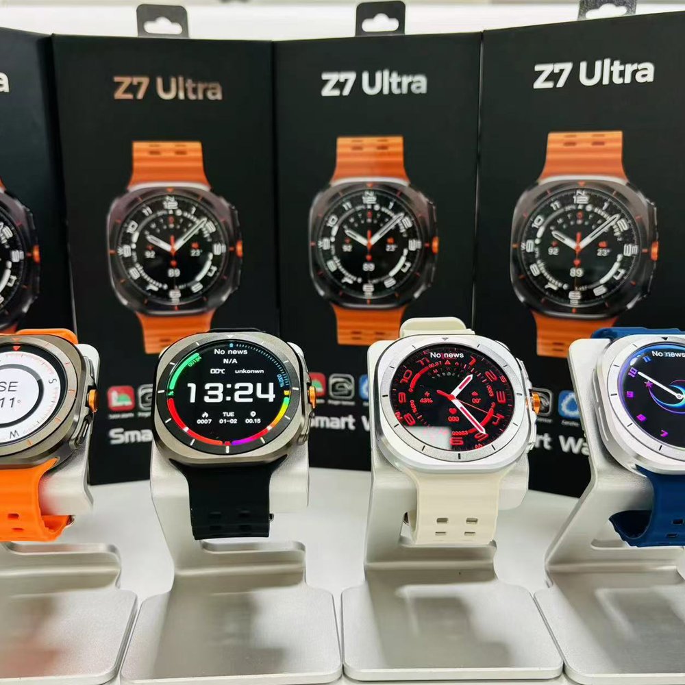 Galaxy Watch Z7 Smart Watch AMOLED Screen HD Display Outdoor Sport Durable Battery Life IP68 Waterproof Smart Watch for Men