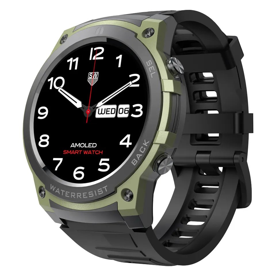 Sport outdoor Smart watch 2023 big Screen AMOLED smartwatches for men Fashion IP68 400MAH BT call smartwatch