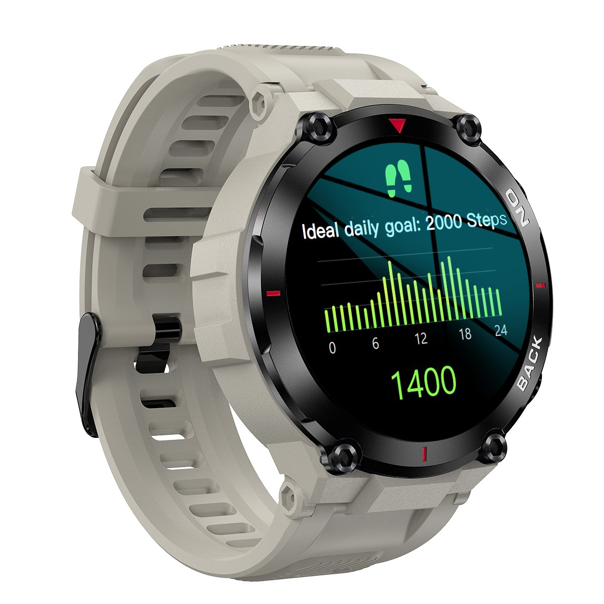 YTGEE 2024 New K37 Android Men Sport Smartwatch 1.32 inch IPS Heart Rate Health Monitor Sport Blood Pressure GPS Smart Watch