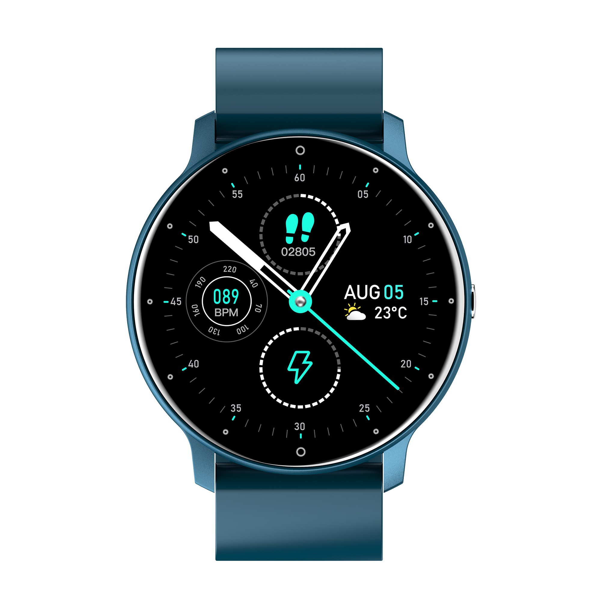 Sport Smart Watch Zl02 Full Touch Round Color Screen Blood Pressure Heart Rate Monitor Waterproof Smartwatch For Ios Android