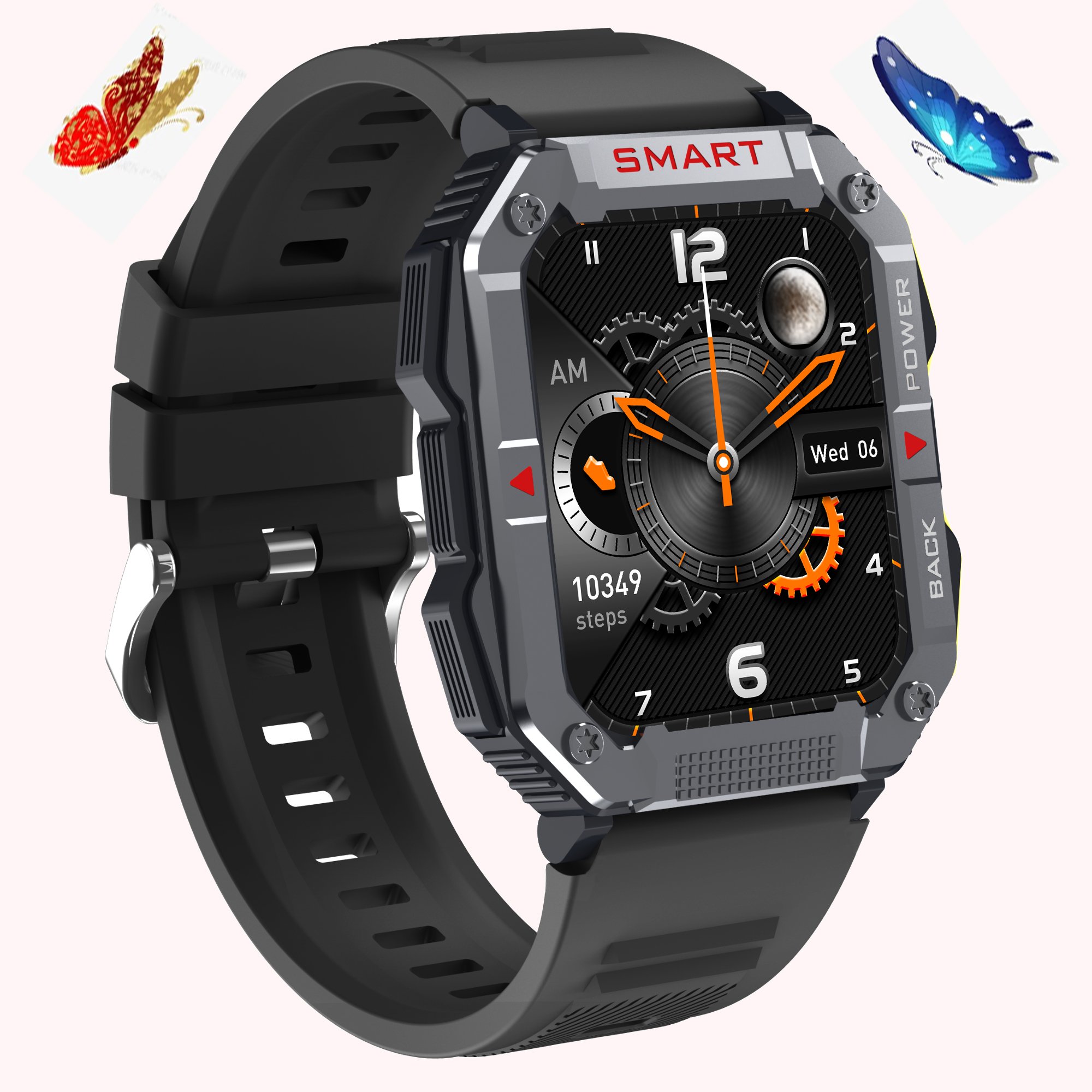 Sleep detection SMS reminder clock alarm Wole-day heart rate monitor HZ01 smart watch