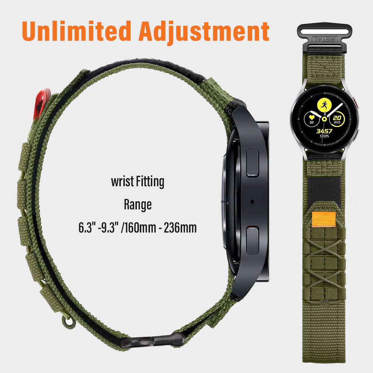 Best Selling 20 22mm Nylon Strap for Samsung Galaxy Watch Active 2/Gear S3 44 40mm Watch Band for Huawei GT 2/3 Pro
