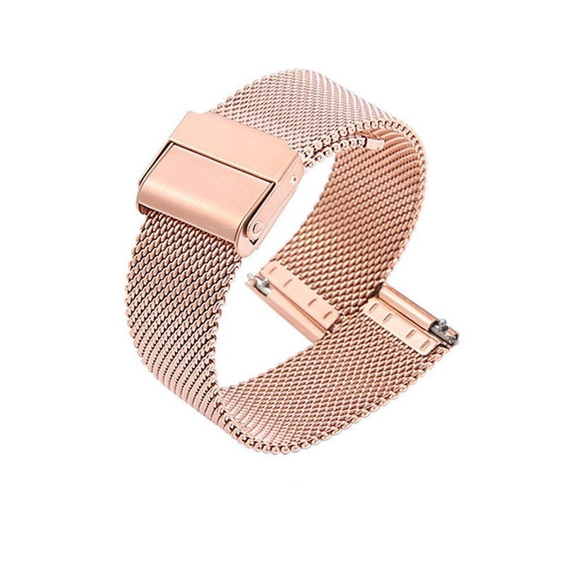 Quick Release Mesh Stainless Steel Watch Strap for DW Metal Thin Universal Milanese Bracelet Smart Watch Band with Spring Bar
