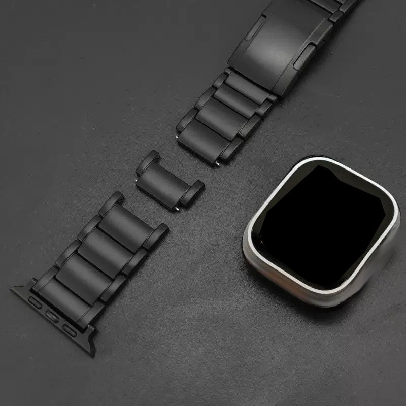 New Design 3 Beads Stainless Steel Watch Strap For Smart Watch Series 6 5 4 3 2 1 Titanium Alloy Wristband 49mm 40/41/42/44/45mm