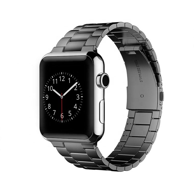 Keepwin Stainless Steel Metal Watch Band Interchangeable Diver Dual Ladies Men Wristwatch Smart Watch Strap for Apple iWatch