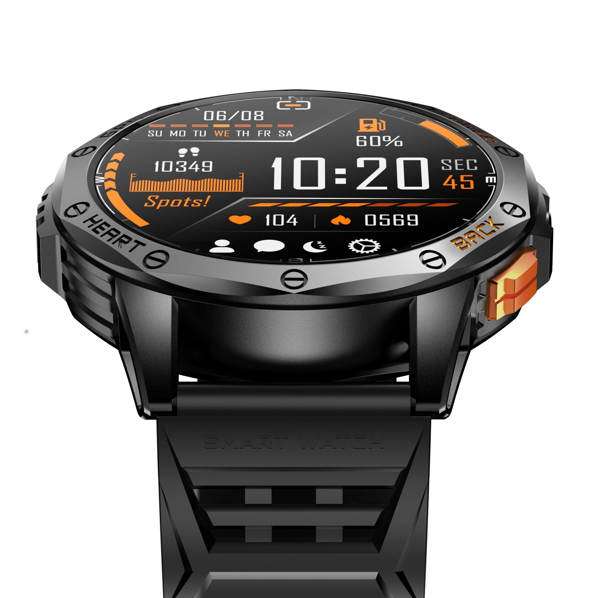 K67 Electronics GPS Flashlight Compass Wearable Devices Relojes Inteligentes Smart Watch Fitness Tracker 2024 Montre Connecte