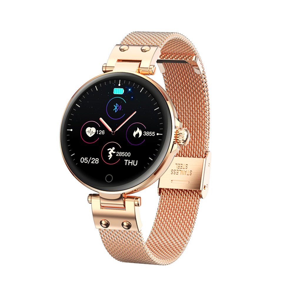 SMA Smart Care Smart Care Lady Smart Watch R6 Round Smart Watch Compatible IOS Android Smartwatch Lady