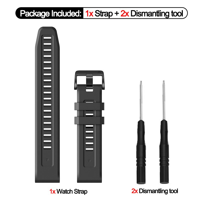 Newest Silicone Quick Release Watchband Straps For Garmin Fenix 6X 7X 7 6 Pro 5 5X EPIX Smart Watch Easyfit Wrist Band