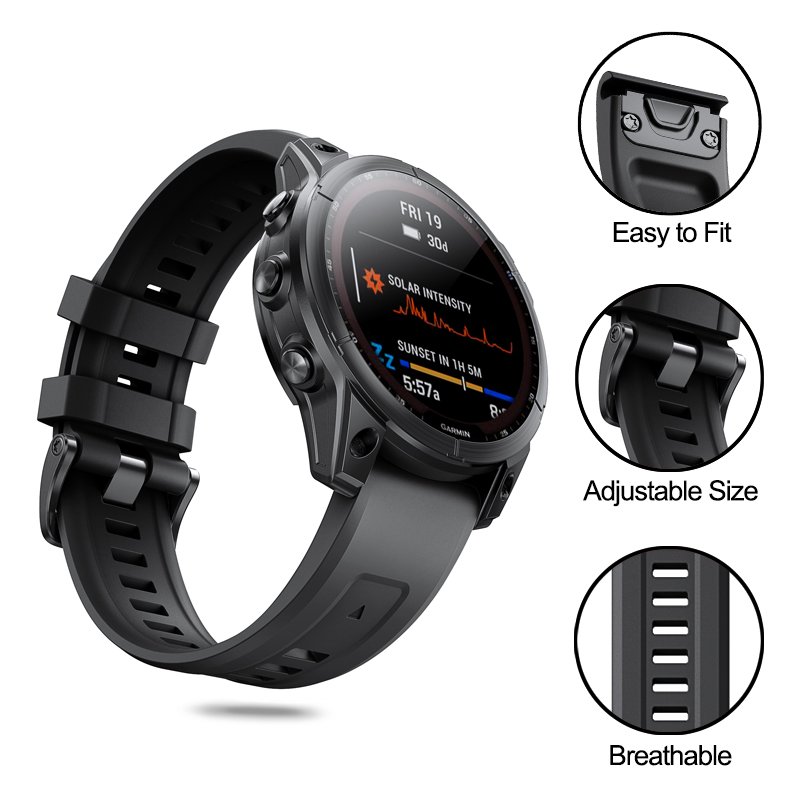 Newest Silicone Quick Release Watchband Straps For Garmin Fenix 6X 7X 7 6 Pro 5 5X EPIX Smart Watch Easyfit Wrist Band
