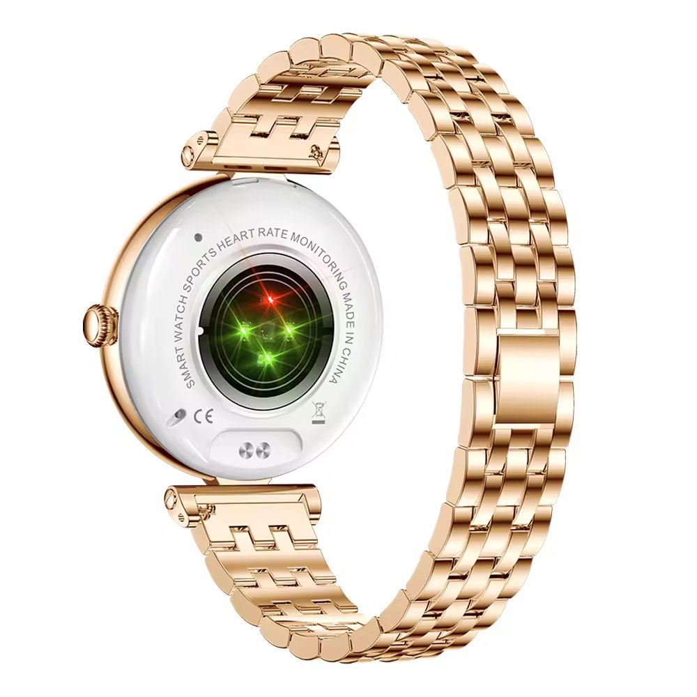 Fashion Luxury AK73 Lady Gold Steel Smart Watch 1.28inch BT Call Women IP68 Waterproof inteligente Smartwatch