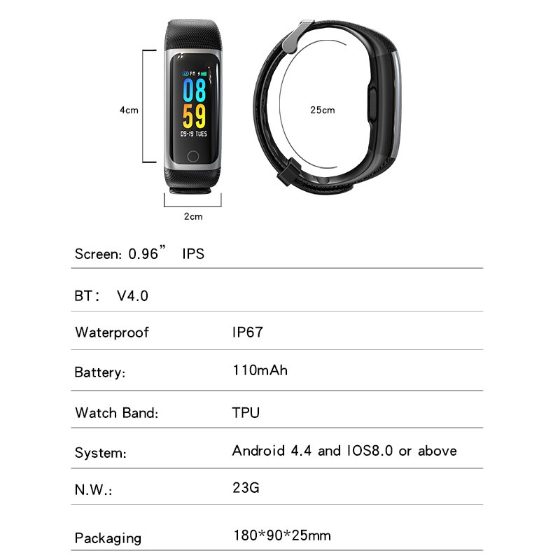 Fashion Multifunction Popular Smart Bracelet Sports Heart Rate IP67 Wholesale Smart Watch