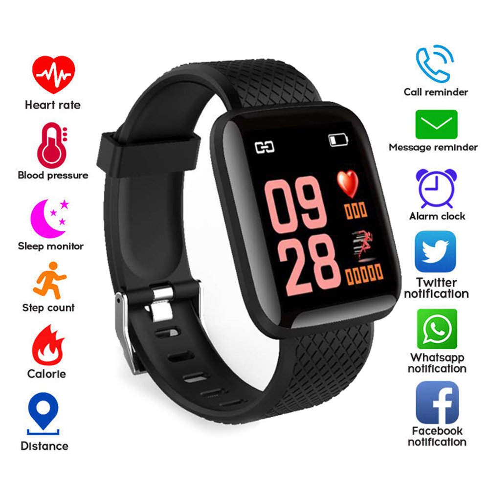 D13 Smart Watch 116 plus Men Women For Android IOS phone Waterproof Heart Rate Tracker Blood Pressure Oxygen Sport Smartwatch