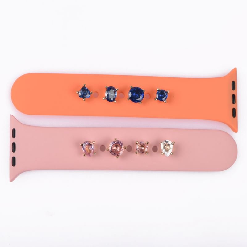 Custom Hard Enamel Band Charms For Bracelet Metal Paw Decorative Nails Watch Charms For Smart Watch Bands & Accessories