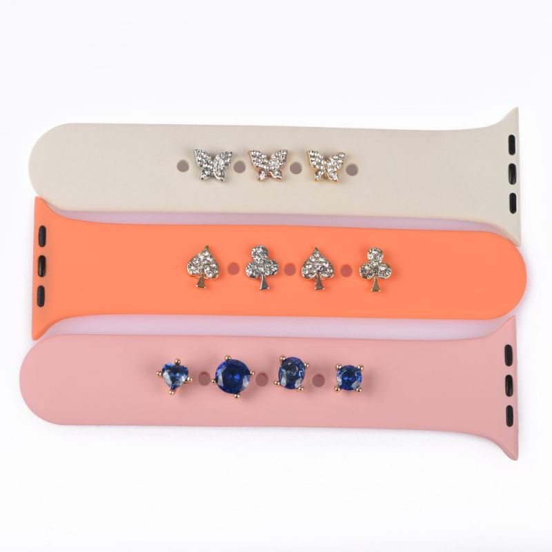 Custom Hard Enamel Band Charms For Bracelet Metal Paw Decorative Nails Watch Charms For Smart Watch Bands & Accessories