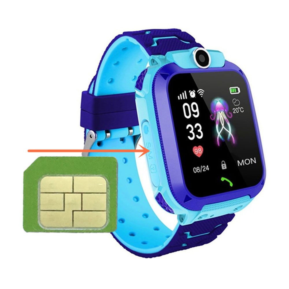 Factory Direct Sale Kids smart watch Q12 Touch Screen Waterproof children smartwatch with Camera SOS LBS slim horloge tracker