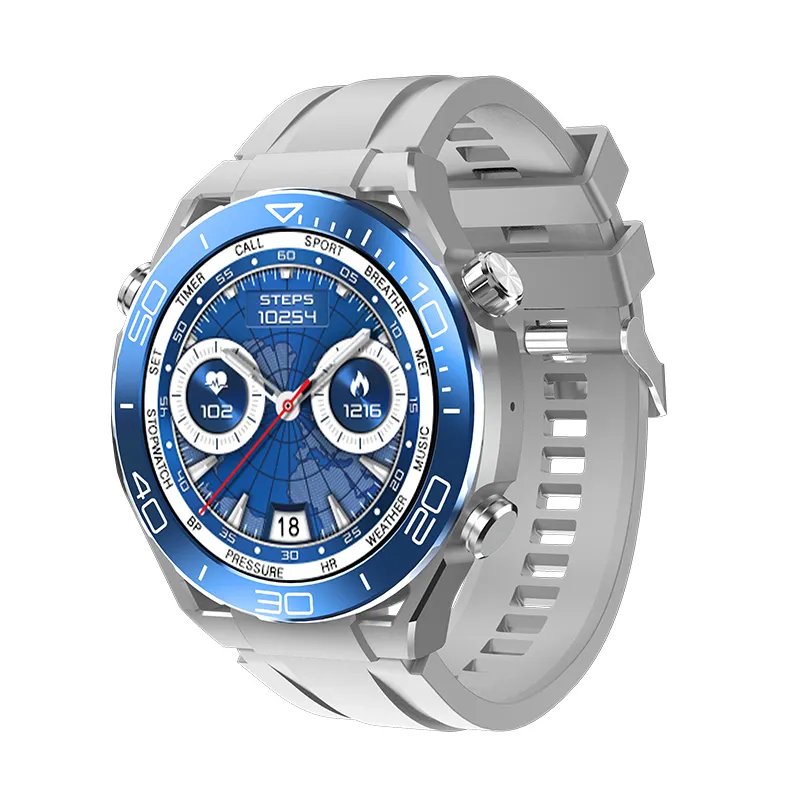 Android iOS Round Screen Smart Watch with speed sleep Monitoring Stainless Steel Men's Smartwatch HW5 max