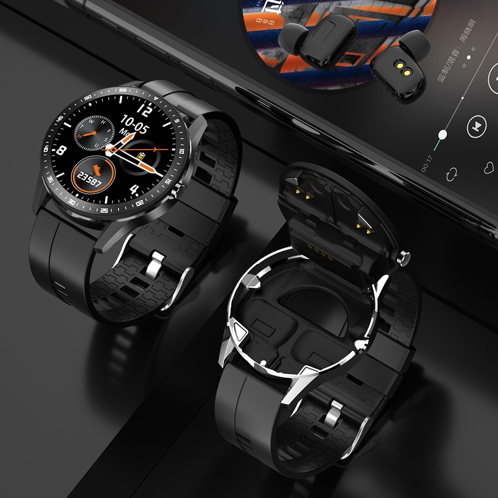 2021 New 2 In 1 Round Touch X6 Smartwatch Earphone Wireless Tws Reloj Smart Watch With Earbud Earphone