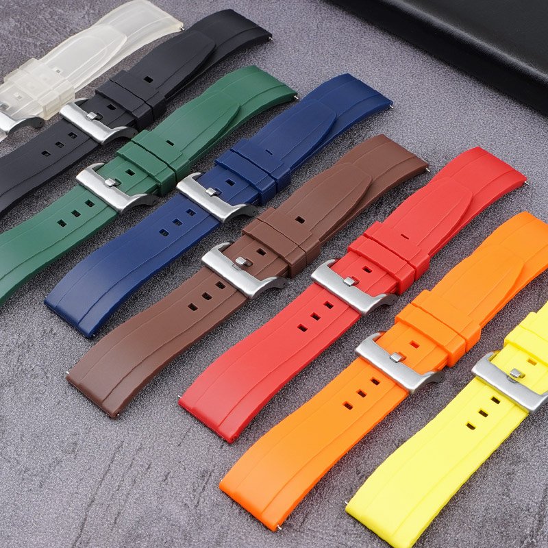 Premium-Grade Quick Release Sport Breathable Smart Watch Band 20mm 22mm 24mm 26mm Silicone TPU Rubber Watch Strap