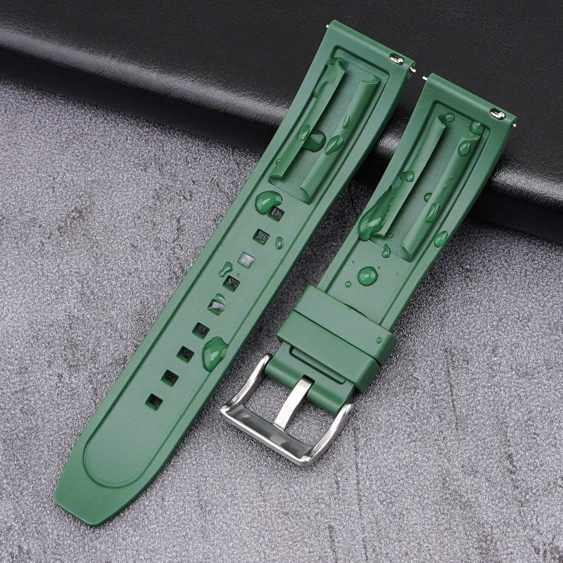 Premium-Grade Quick Release Sport Breathable Smart Watch Band 20mm 22mm 24mm 26mm Silicone TPU Rubber Watch Strap