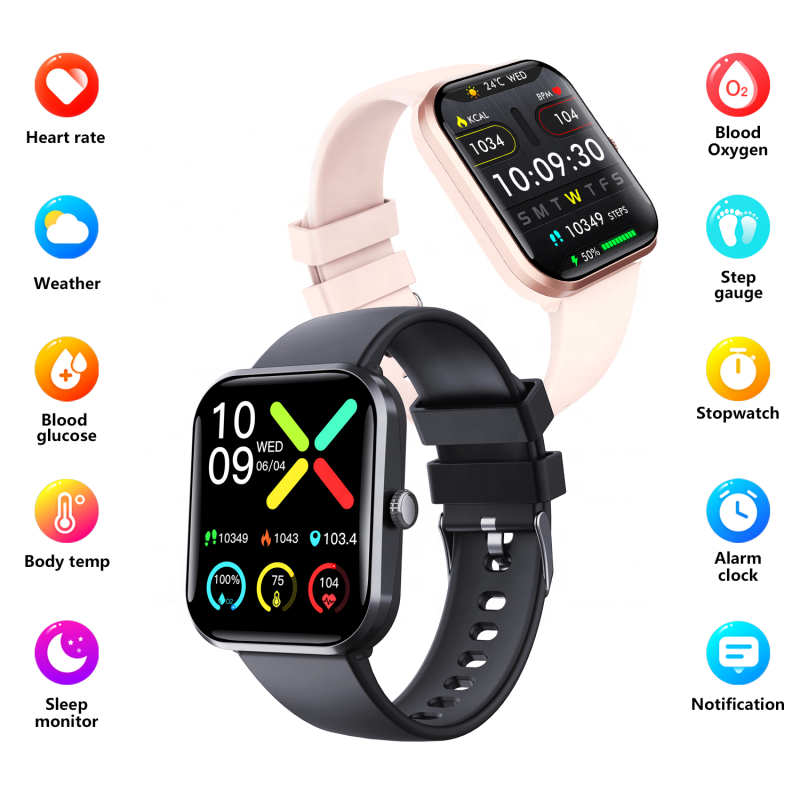 Smarinte F96 Smart watch 1.9inch Screen IP67 Waterproof Health Monitoring Fitness Tracker Sports Smartwatch