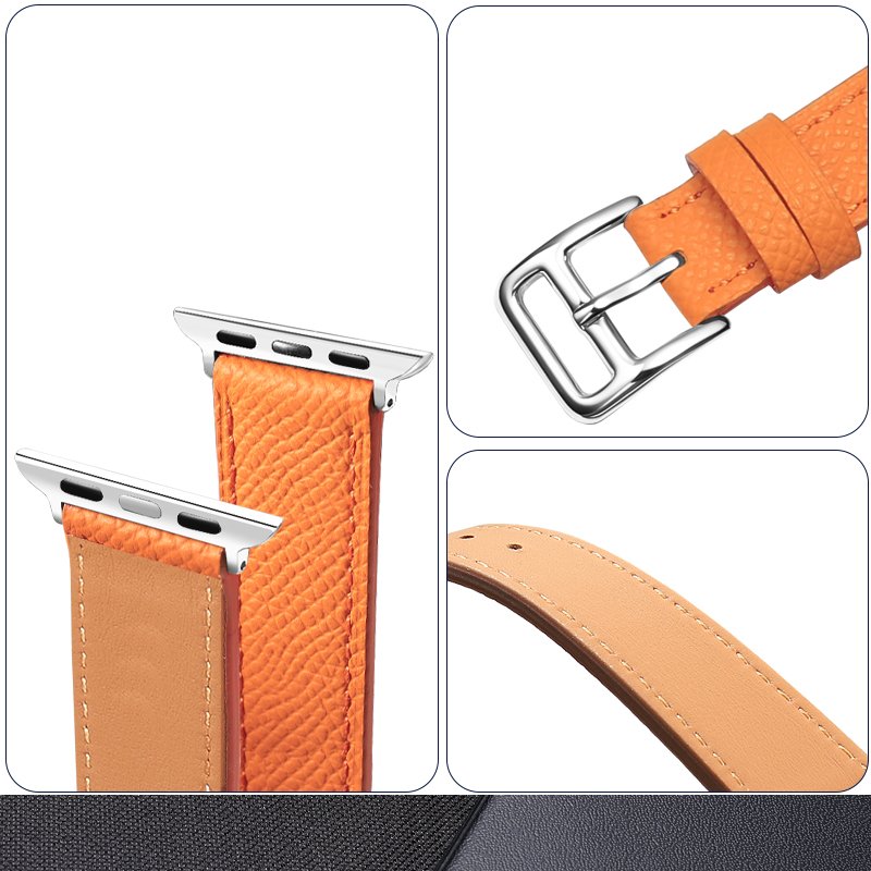 Full grain cow leather watch bands high quality genuine leather watch straps for appl e iwatch smart series 38 40 41 42 44 45mm
