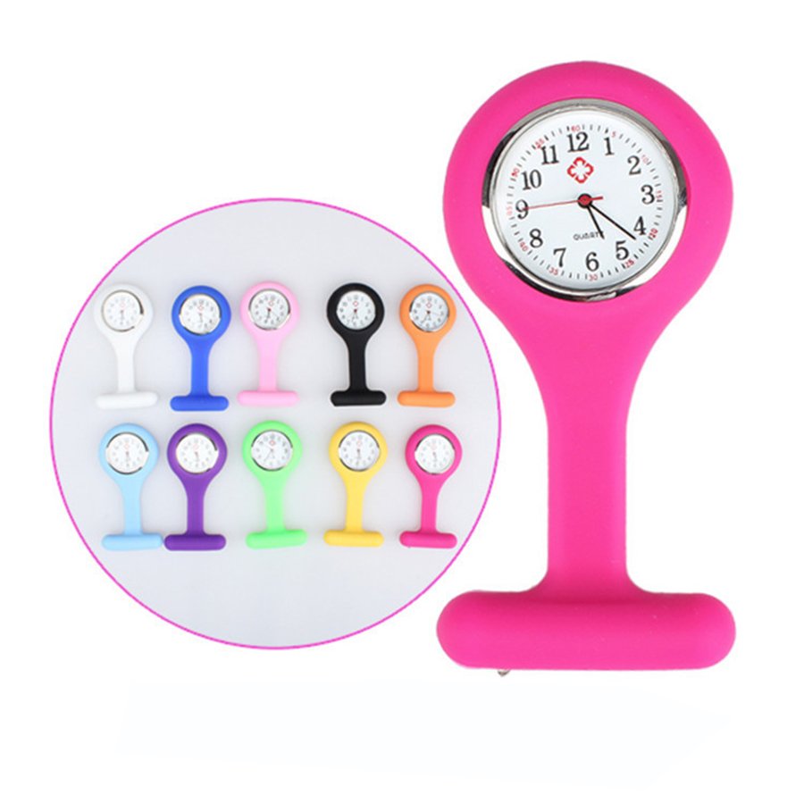 Wholesale Portable Silicone Digital Clip-On pocket Silicon FOB Pocket Nurse Watch