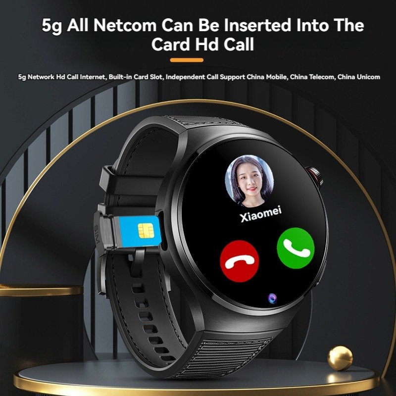 2024 new arrival 5G 4G smart watch N61 4+64GB AMOLED screen NFC GPS WiFi IP67 waterproof Android smart watch with SIM card