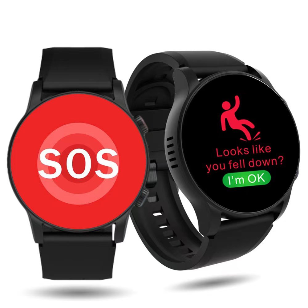 VL08P GPS Smartwatch For Alzheimer Elderly SOS Voice Button 4G SIM Card Anti-Fall GPS Disabled People Health Data Smart Watch
