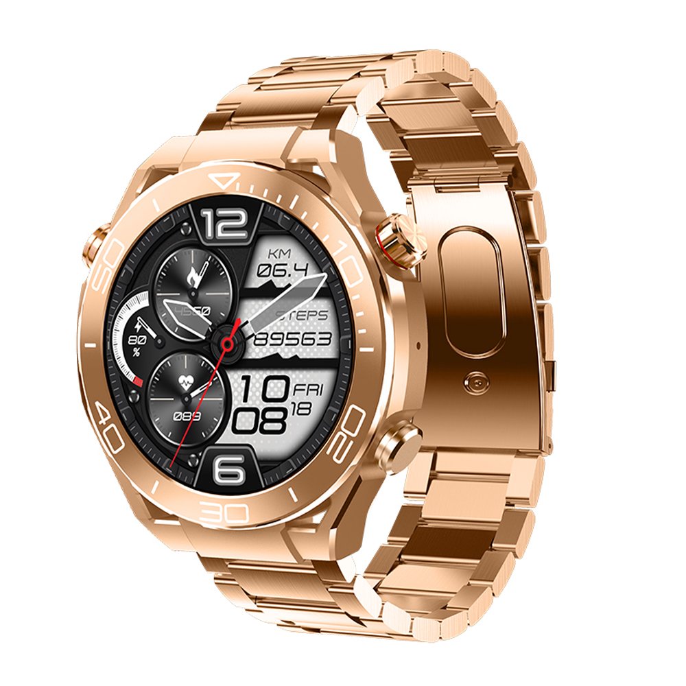 HW5 Ultimate Fashion Amoled 2023 Smart watch Business Sports NFC IP68 BT call Wireless Charging with Three watch straps