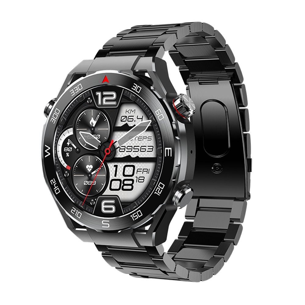HW5 Ultimate Fashion Amoled 2023 Smart watch Business Sports NFC IP68 BT call Wireless Charging with Three watch straps