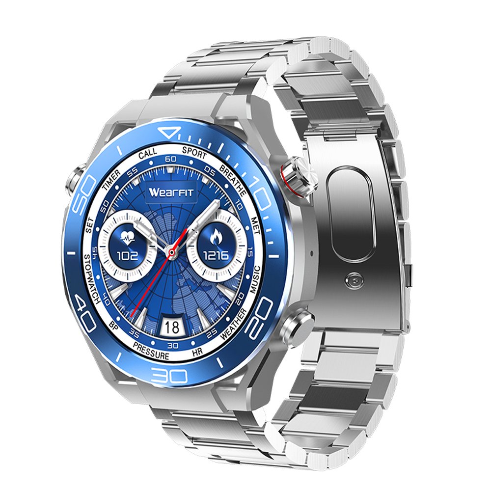 HW5 Ultimate Fashion Amoled 2023 Smart watch Business Sports NFC IP68 BT call Wireless Charging with Three watch straps