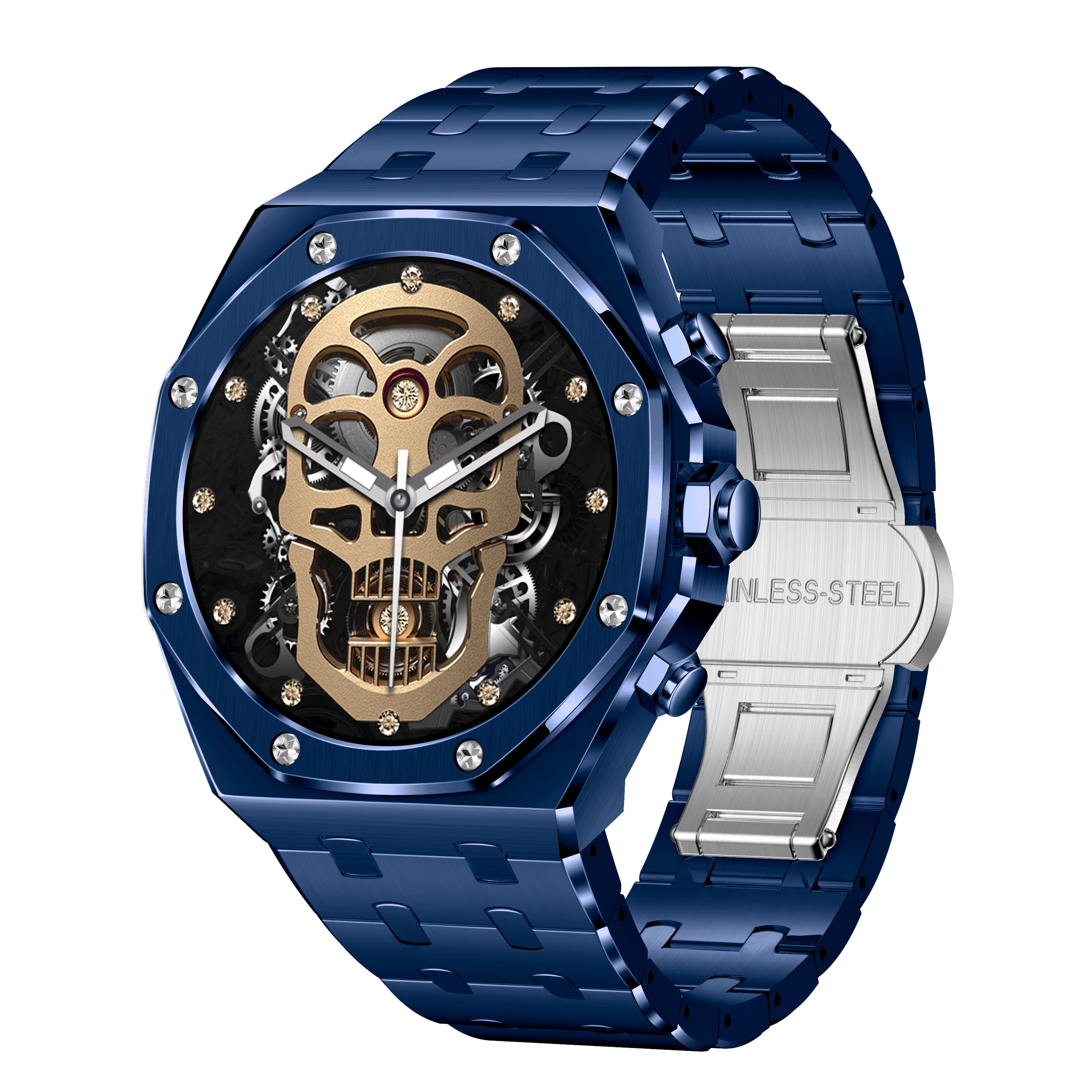 Top stainless steel watch AK68 smartwatch AMOLED screen Mechanical style 400mah large battery 1ATM waterproof men smart watch