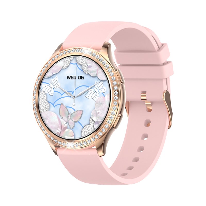 Classic Smart Watch Women AK53 with Metal/Mesh Steel Strap, 1.32inch Display BT Call APP Dafit Voice Assistant 2023 Smartwatch