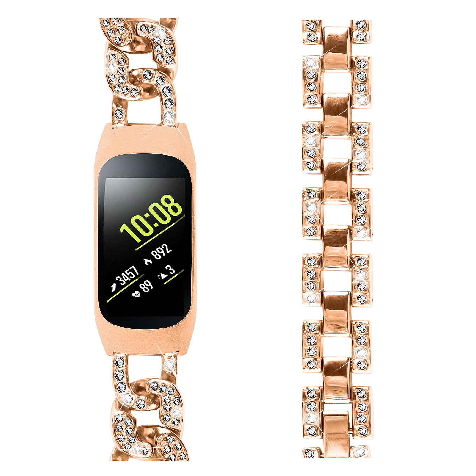 HMJ 2023 high quality luxury gold smart watch chain band for samsung galaxy fit-se watch