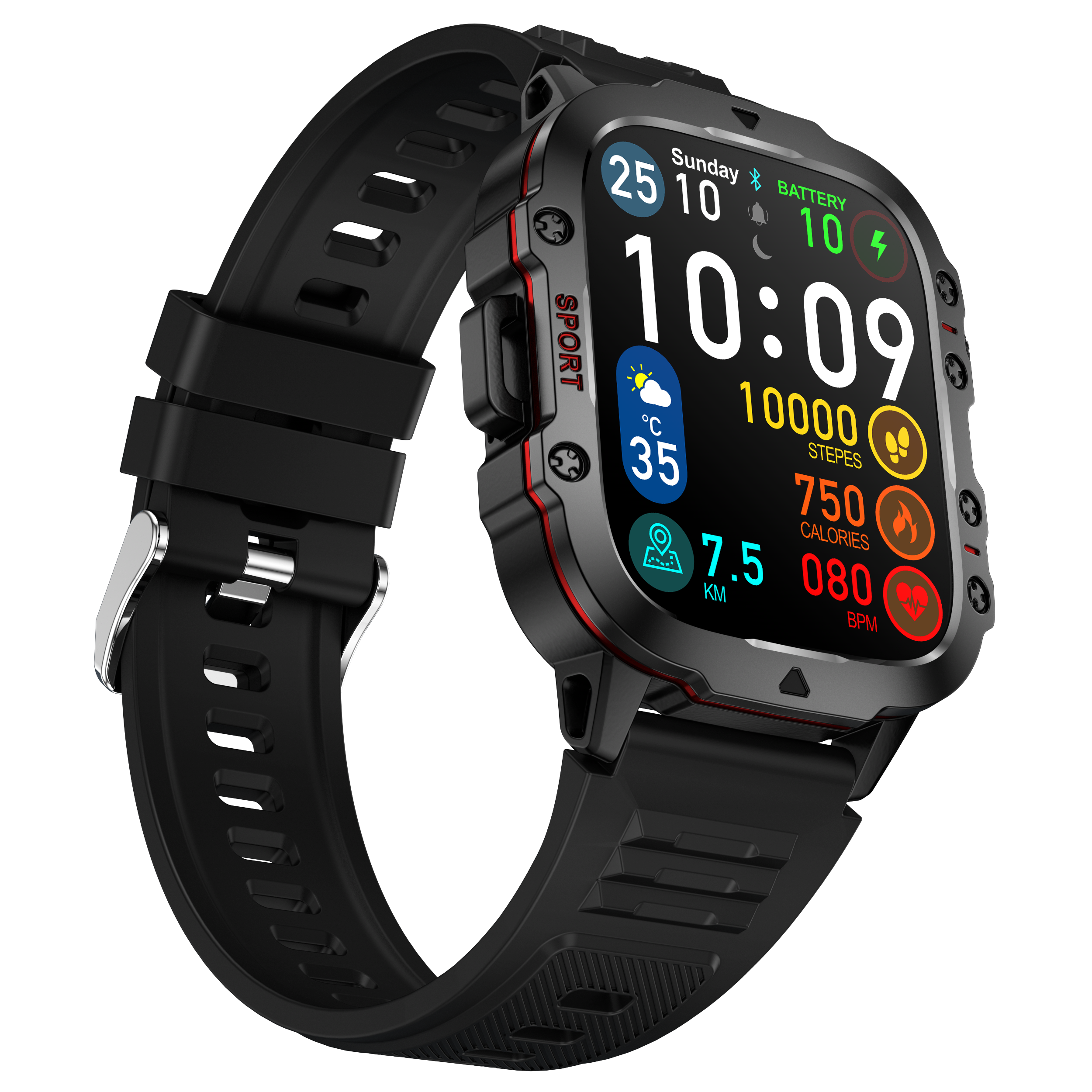 2024 New Arrivals Smartwatch 1.96" Sport IP67 Waterproof Reloj Inteligentes Heart Rate Monitor Smart Watch Men for Android Ios