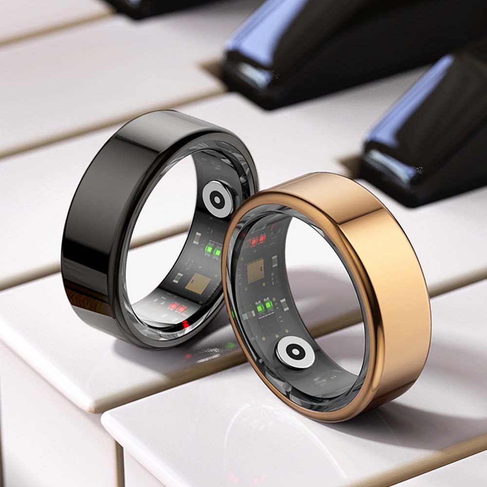 with sleep heart rate blood pressure gesture photography waterproof smart couple ring Intelligent health smart ring