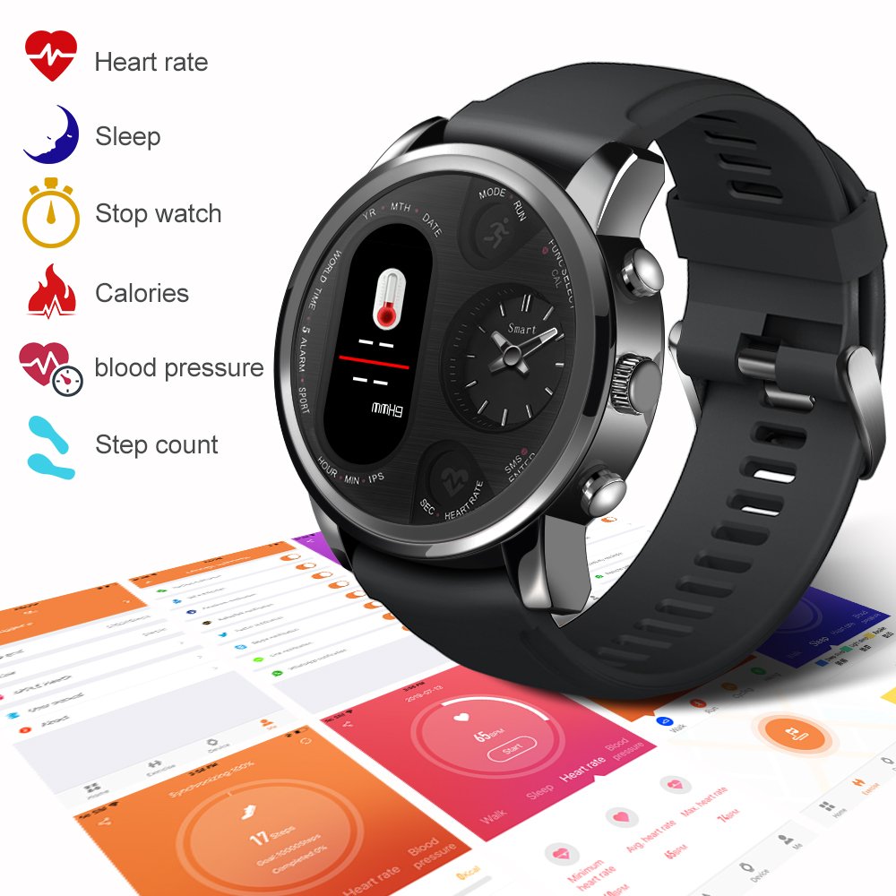 smart watch men'swatch smart ip67 smart watch round screen with heart rate monitoring