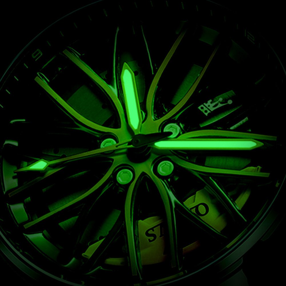 Top Band Unique Creative Designer Quartz Men Watch Waterproof Car Wheel Spin Rotate 3D Hollow Steel Quartz Watch