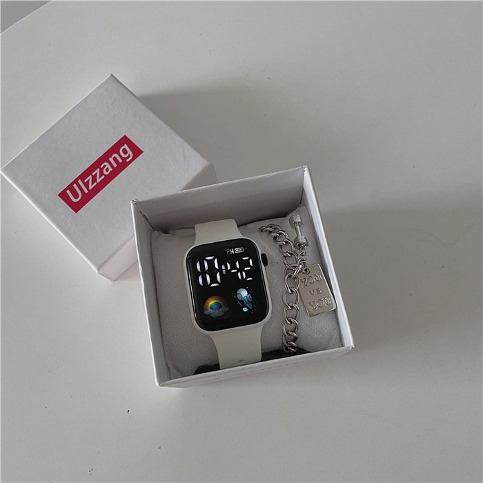 2024 new fashion trend cool smart simple leisure luminous square LED waterproof multi-color electronic watch