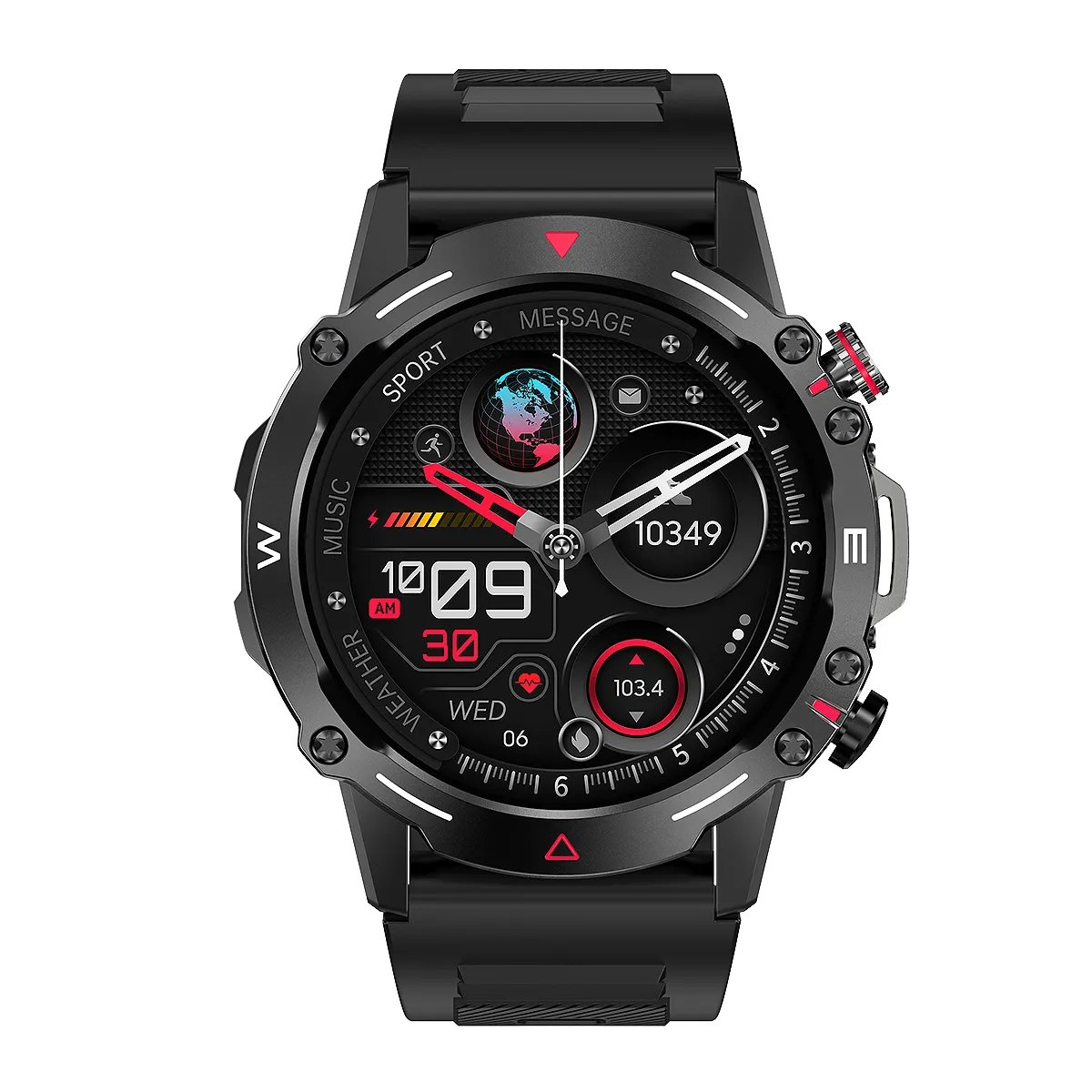 Outdoor smart watch for sport 1.43inch BT call mileage distance sport modes tracker NFC password 410mAh HK87 smartwatch watch