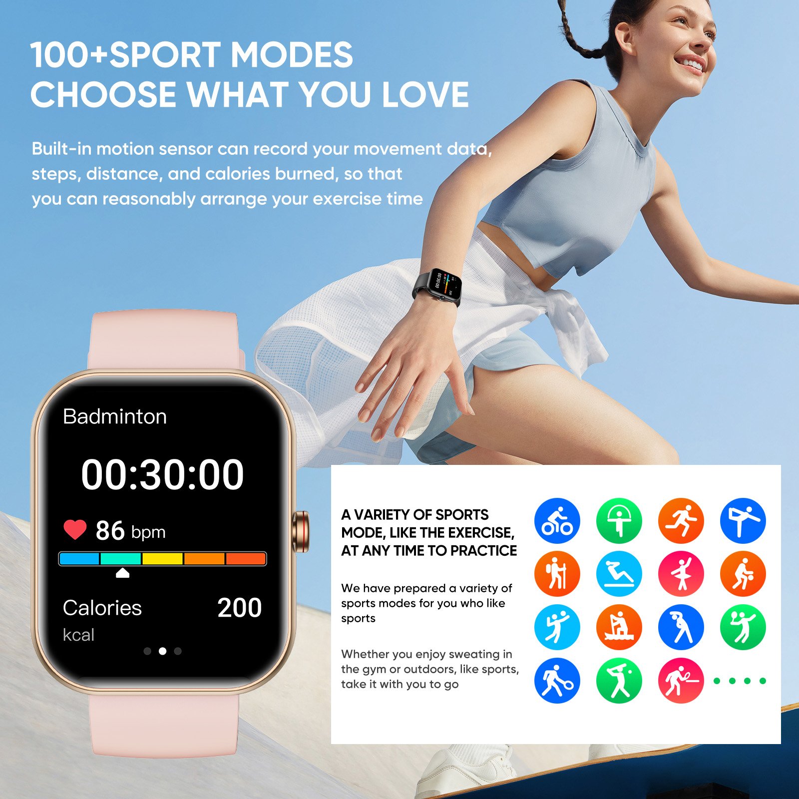 SENBONO A221 New square big screen Women Smart Watch Answer Call Sport Watch Fitness Tracker Waterproof 2023 Smartwatch Men