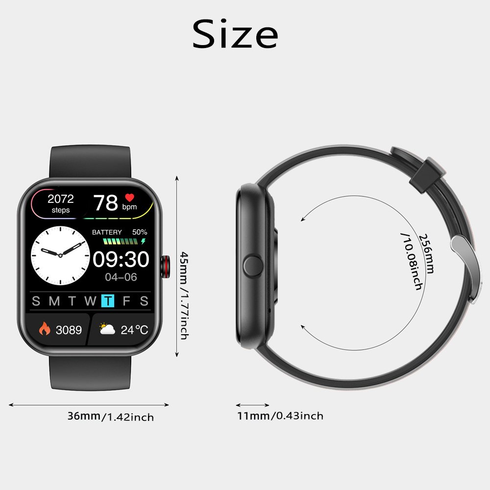 SENBONO A221 New square big screen Women Smart Watch Answer Call Sport Watch Fitness Tracker Waterproof 2023 Smartwatch Men