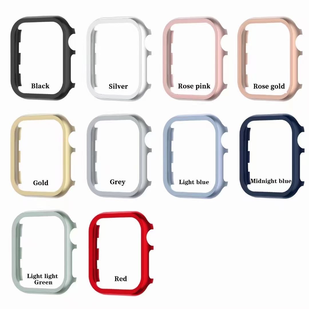 Aluminum alloy metal smart watch bumper case for apple watch series 8/7/6/se/5/4/3 iwatch accessories cover