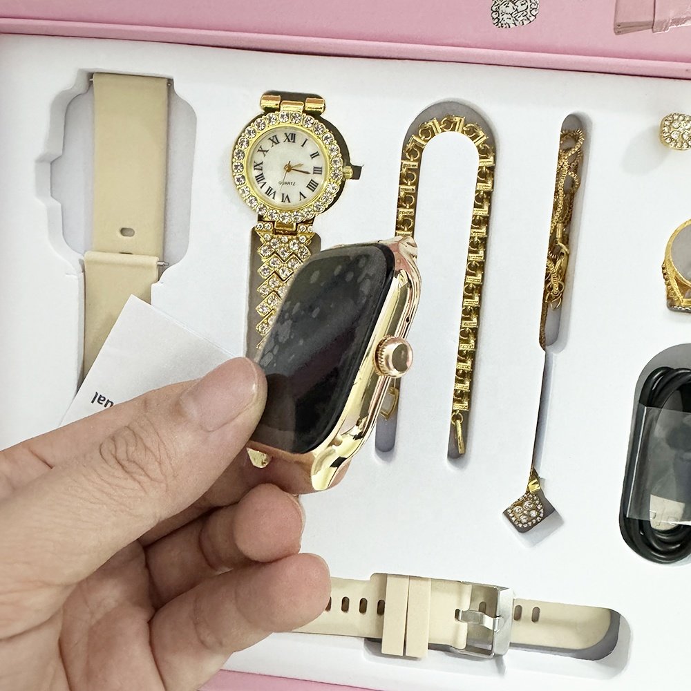 A58 Plus Smartwatch with 2 straps Earrings bracelets necklaces set Reloj inteligente Montres intelligentes BT Call Smart watch