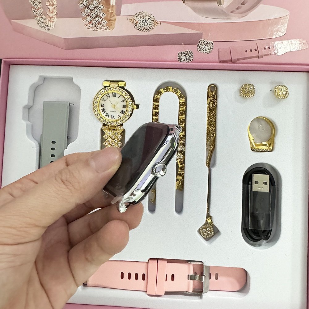 A58 Plus Smartwatch with 2 straps Earrings bracelets necklaces set Reloj inteligente Montres intelligentes BT Call Smart watch