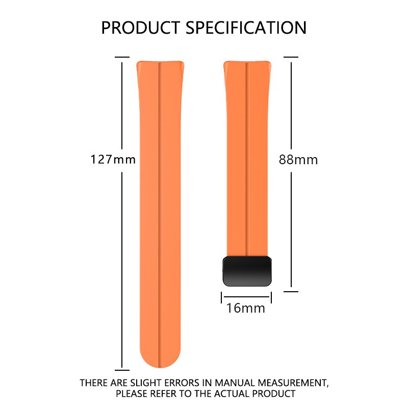 Silicone Watchband for Huawei Band 7 Smart Watch Strap Soft Wristband Sport Magnetic Folding Buckle Bracelet Replacement Strap